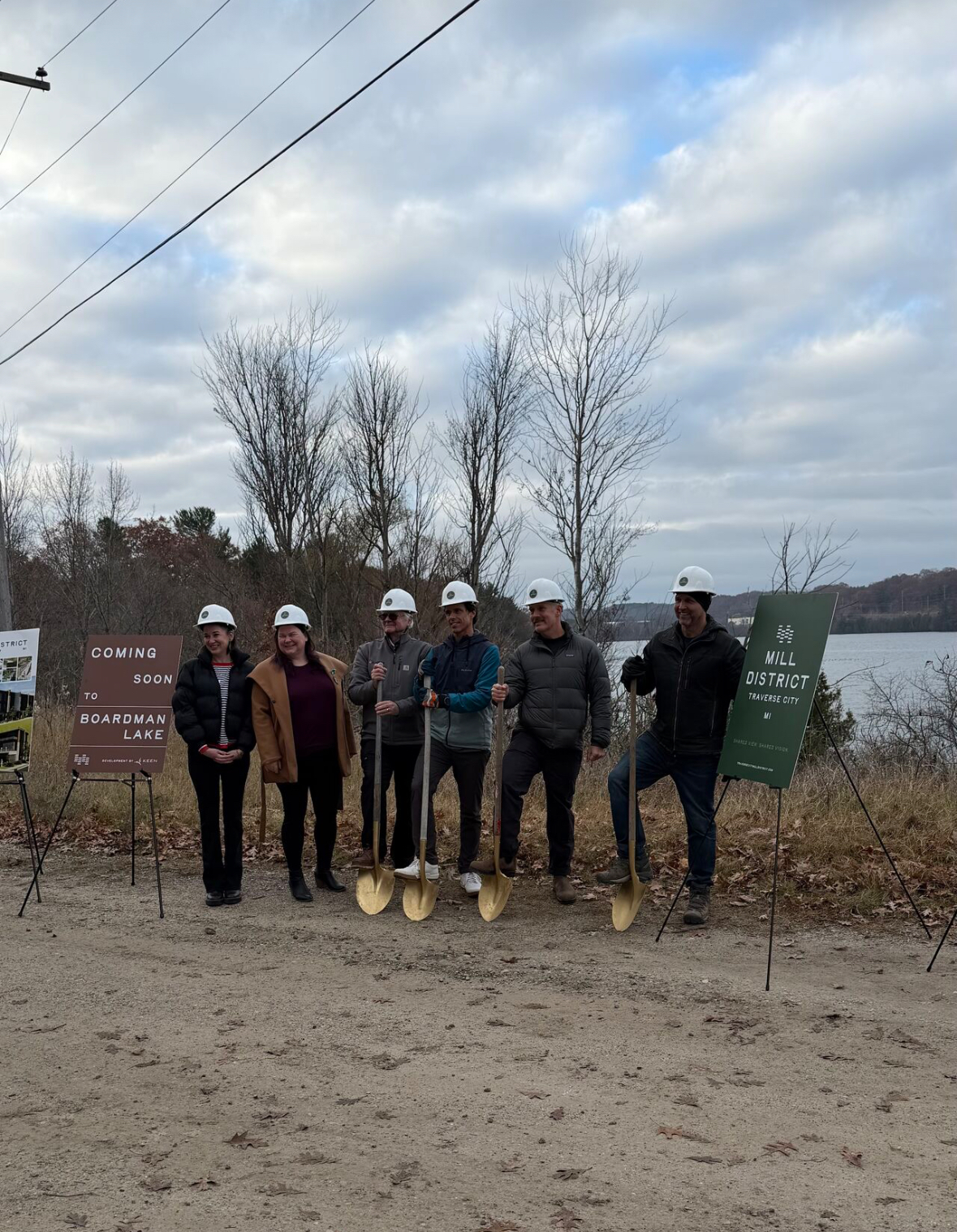 Groundbreaking for the Mill District project in Traverse City Michigan.