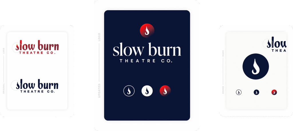 Slow Burn Theatre Co. Logo refresh samples